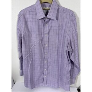 Charles Tyrwhitt Non-Iron Slim Fit Checkered Button Up Shirt  Men's 16 1/2 Z1